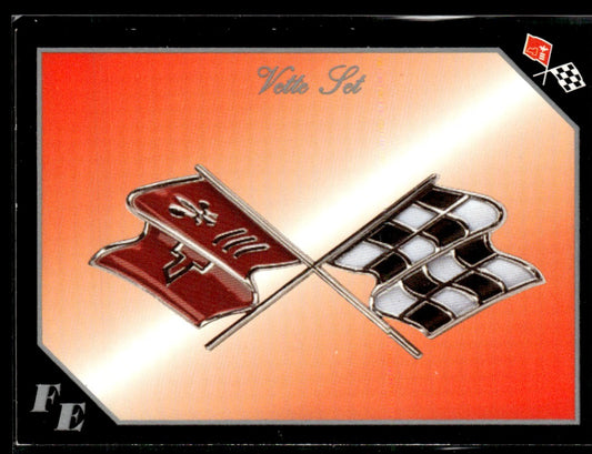 1991 Collect-A-Card Vette Set #46 Corvette Flag Emblem 1363
