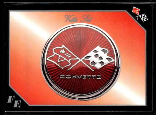 1991 Collect-A-Card Vette Set #56 Corvette Flag Emblem 1363