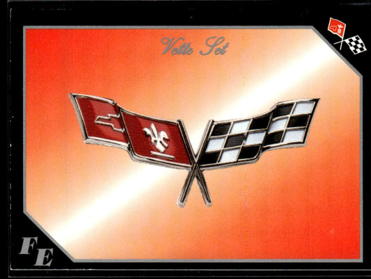 1991 Collect-A-Card Vette Set #64 Corvette Flag Emblem 1363