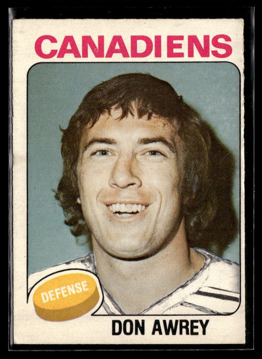 1975-76 O-Pee-Chee #344 Don Awrey Montreal Canadiens 2361