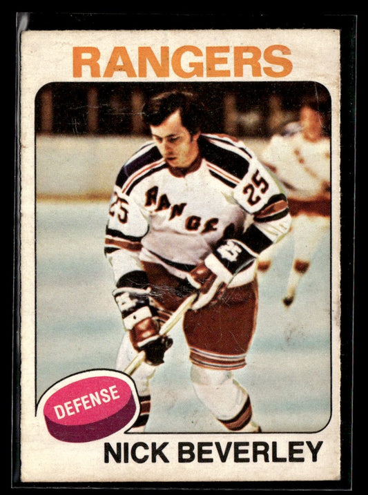 1975-76 O-Pee-Chee #279 Nick Beverley New York Rangers 2361
