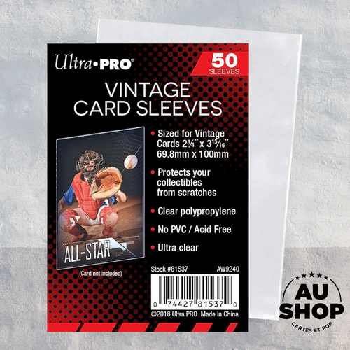 UltraPro Protecteurs à cartes vintage (penny sleeves) paquet de 50