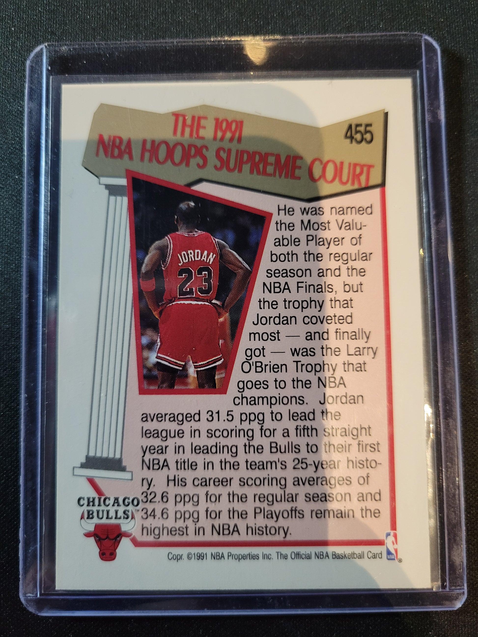 1991-92 Hoops #455 Michael Jordan Chicago Bulls 1352