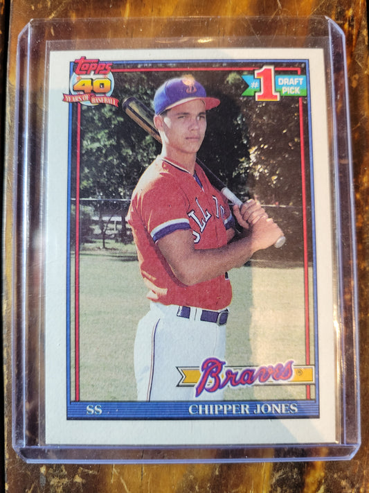 1991 Topps #333 Chipper Jones RC Atlanta Braves 1232 (2)