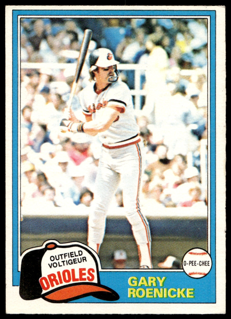 1981 O-Pee-Chee  #37 Gary Roenicke   Baltimore Orioles 1111