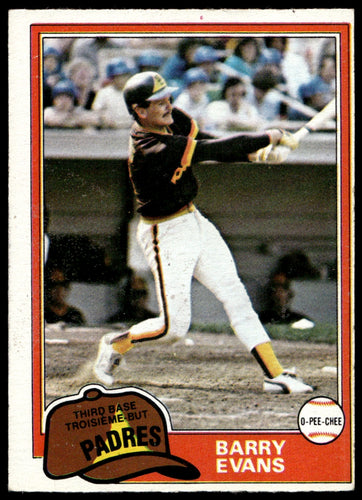 1981 O-Pee-Chee  #72 Barry Evans  RC, DP  San Diego Padres 1111