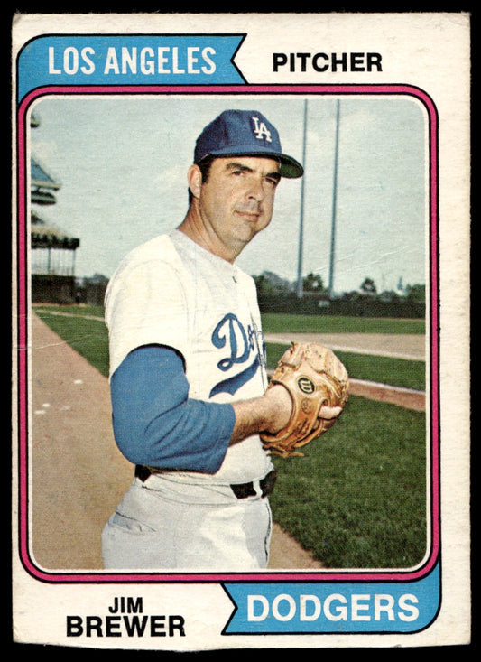 1974 O-Pee-Chee  #189 Jim Brewer   Los Angeles Dodgers 1111