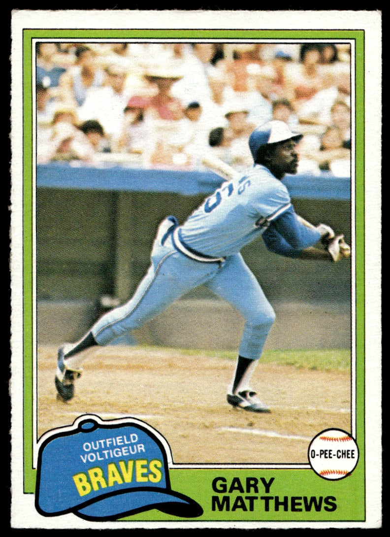 1981 O-Pee-Chee  #186 Gary Matthews   Atlanta Braves 1111