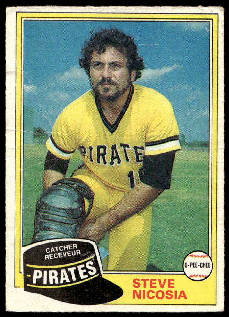 1981 O-Pee-Chee  #212 Steve Nicosia   Pittsburgh Pirates 1111
