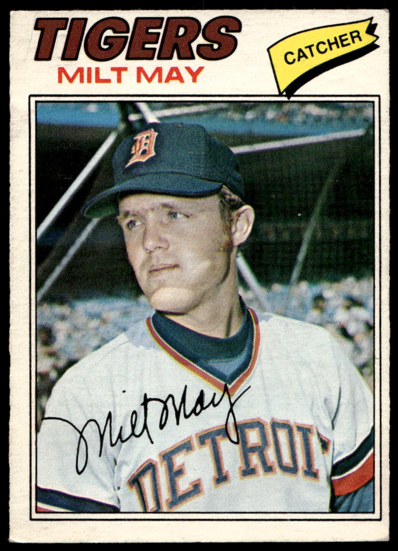 1977 O-Pee-Chee  #14 Milt May   Detroit Tigers 1111