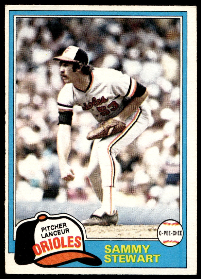1981 O-Pee-Chee  #262 Sammy Stewart   Baltimore Orioles 1111