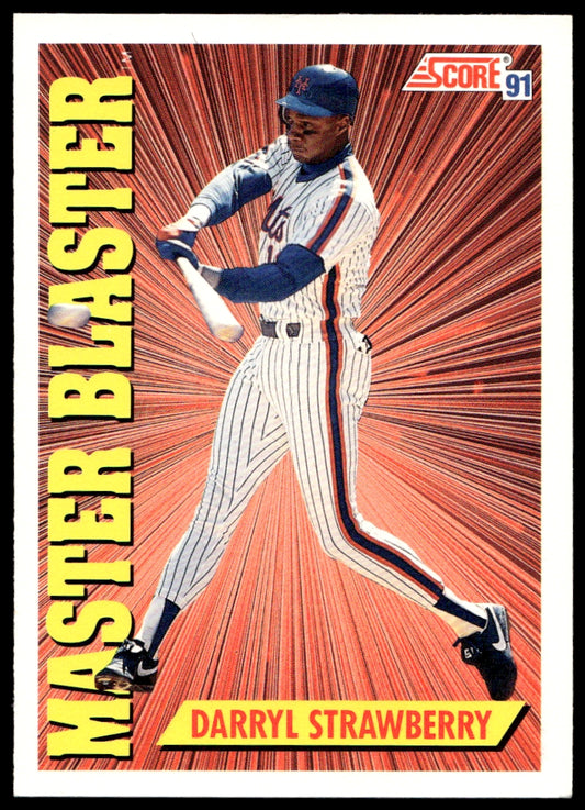 1991 Score  #691 Darryl Strawberry  MB  New York Mets 1113