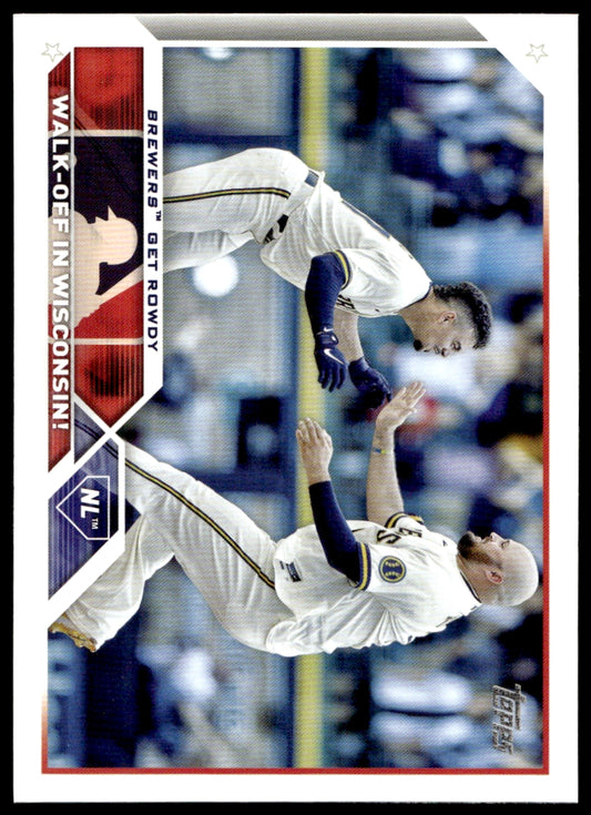 2023 Topps  #457 Brewers Get Rowdy CC,CL   Milwaukee Brewers 1231