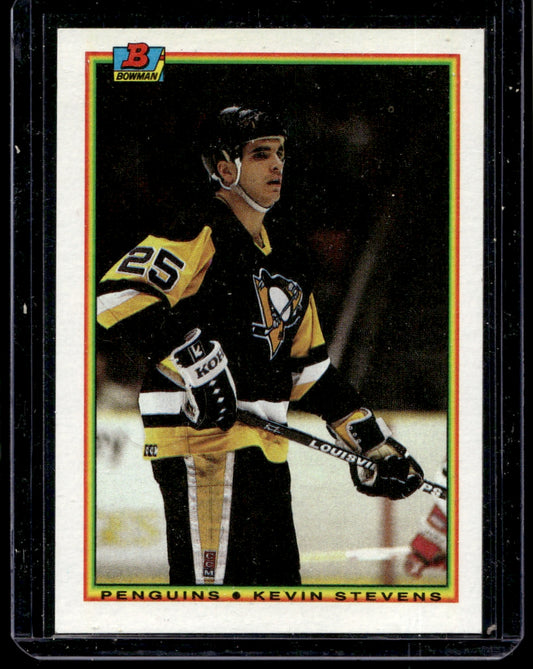 1990 Bowman  #208 Kevin Stevens RC  Pittsburgh Penguins 2111