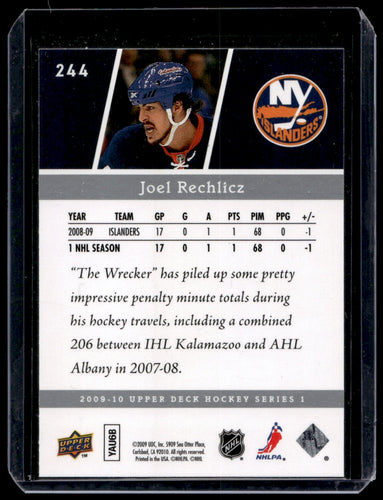 2009 Upper Deck  #244 Joel Rechlicz YG, RC  New York Islanders 2124