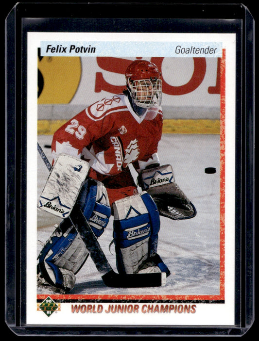 1990 Upper Deck  #458 Felix Potvin  WJC, RC  Canada