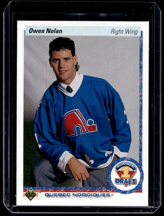 1990 Upper Deck  #352 Owen Nolan  FRDP, RC  Quebec Nordiques