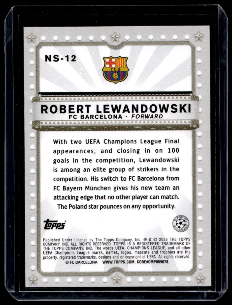 2022-23 Topps UEFA Club Competitions Now Starring #NS-12 Robert Lewandowski 1355