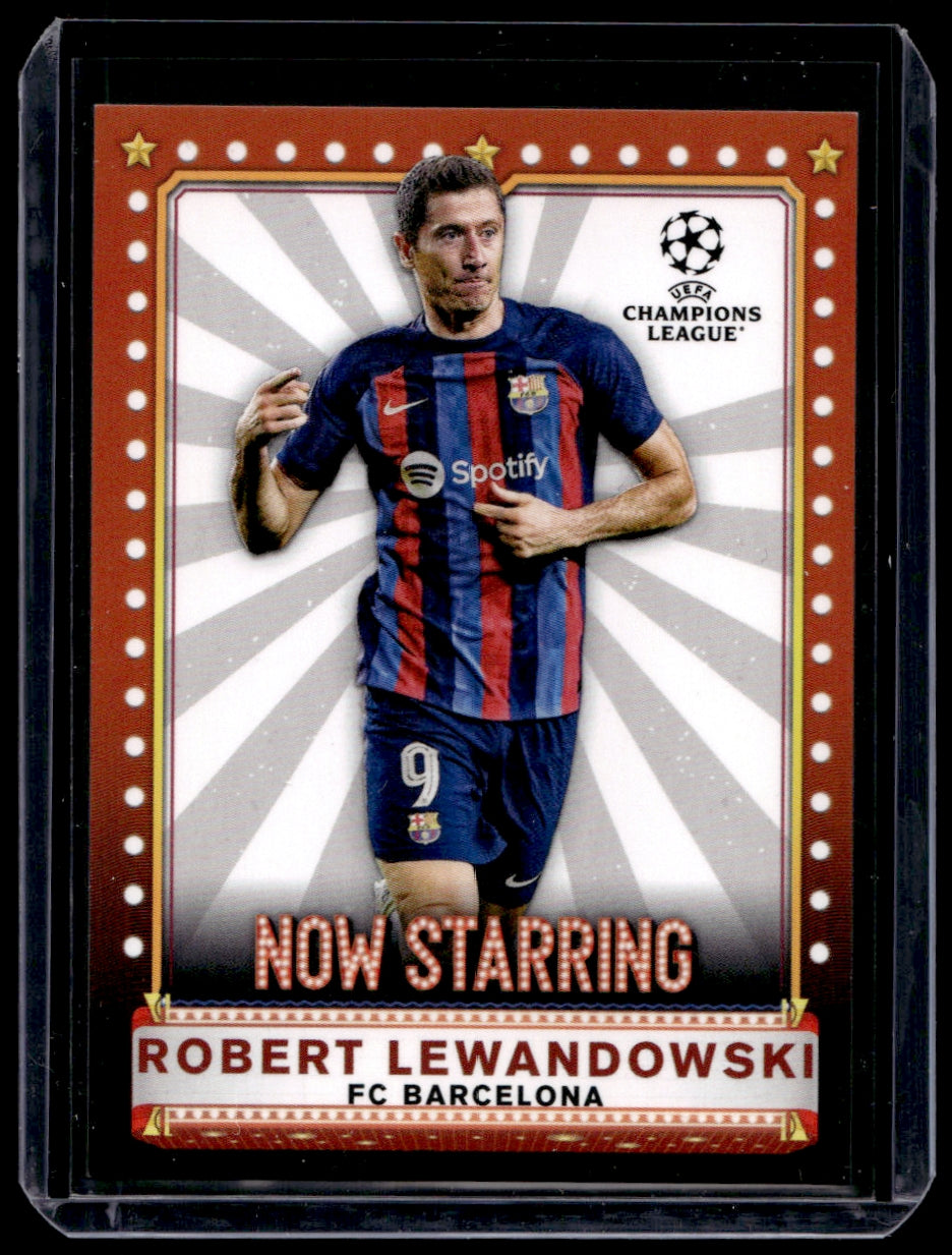 2022-23 Topps UEFA Club Competitions Now Starring #NS-12 Robert Lewandowski 1355