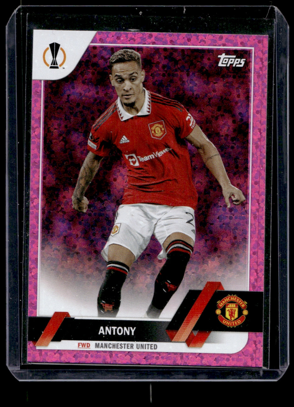 2022-23 Topps UEFA Club Competitions Pink Sparkle Foil #21 Antony 1355