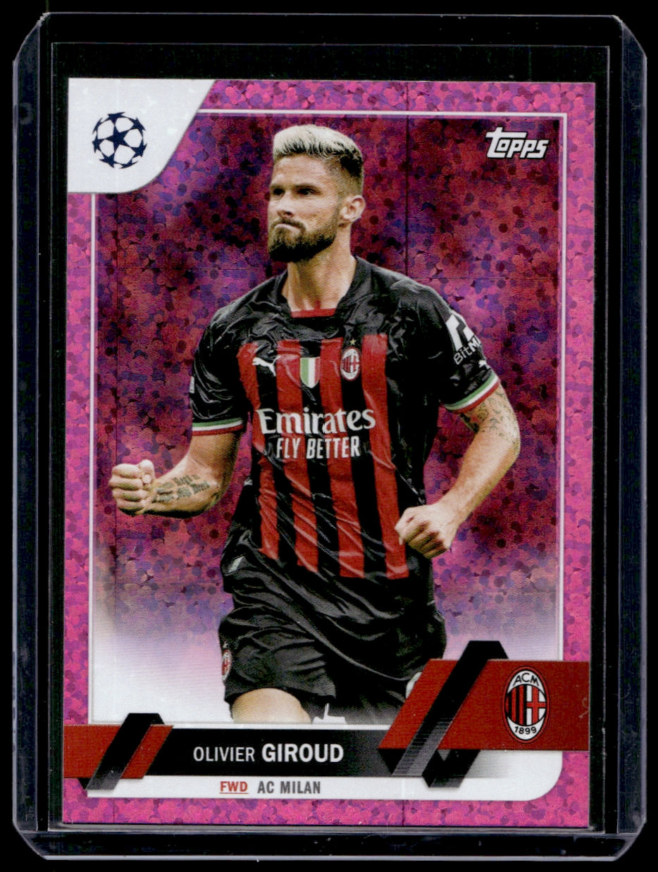 2022-23 Topps UEFA Club Competitions Pink Sparkle Foil #79 Olivier Giroud 1355