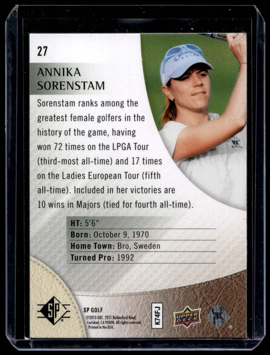 2014 Upper Deck SP Golf  #27 Annika Sorenstam   NNO 