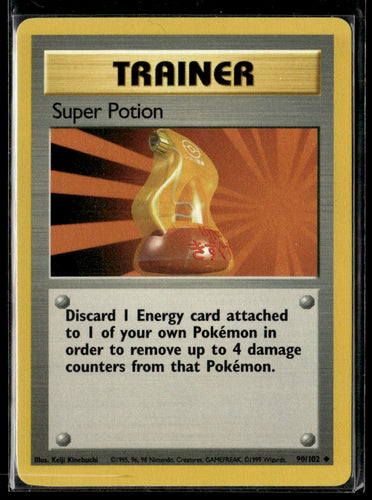 1999 Pokemon Base Set  #90/102 Trainer : Super Potion   - 3111