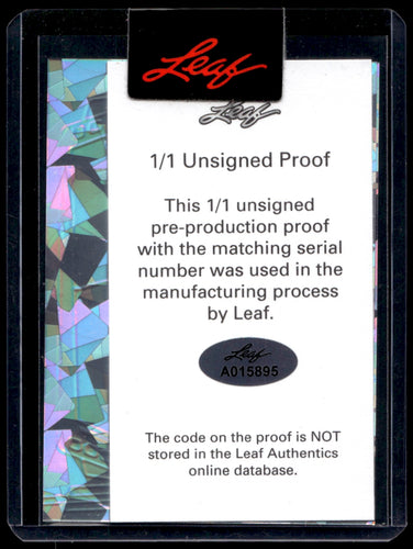 2021 Leaf Metal Draft Unsigned Proof #NNO Aidan Hutchinson SN1 Wolverines 1362