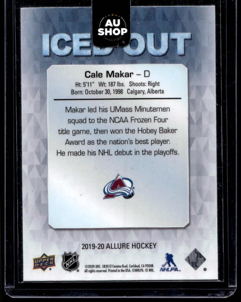 2019 Upper Deck Allure Iced Out #IO-MA Cale Makar   Colorado Avalanche 2112