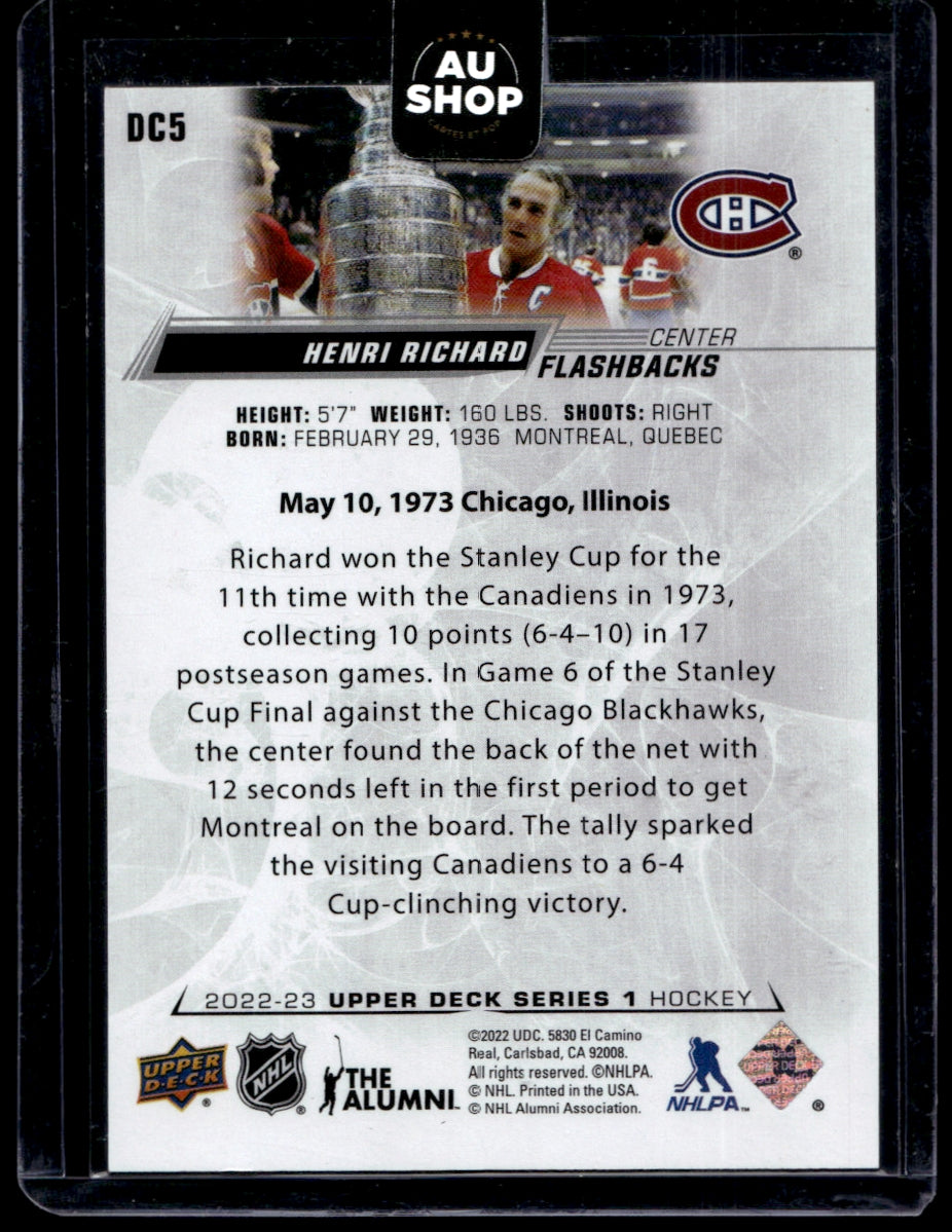 2022-23 Upper Deck Day with the Cup #DC5 Henri Richard 2112