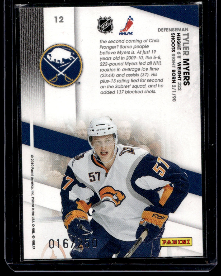 2010 Panini Certified Potential #12 Tyler Myers SN250  Buffalo Sabres 2113