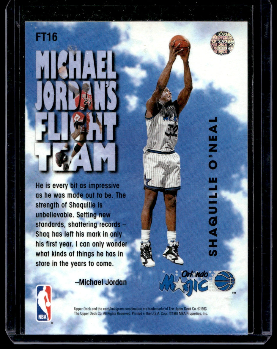 1993-94  Upper Deck Jordan's Flight Team #FT16 Shaquille O'Neal  Magic 1352