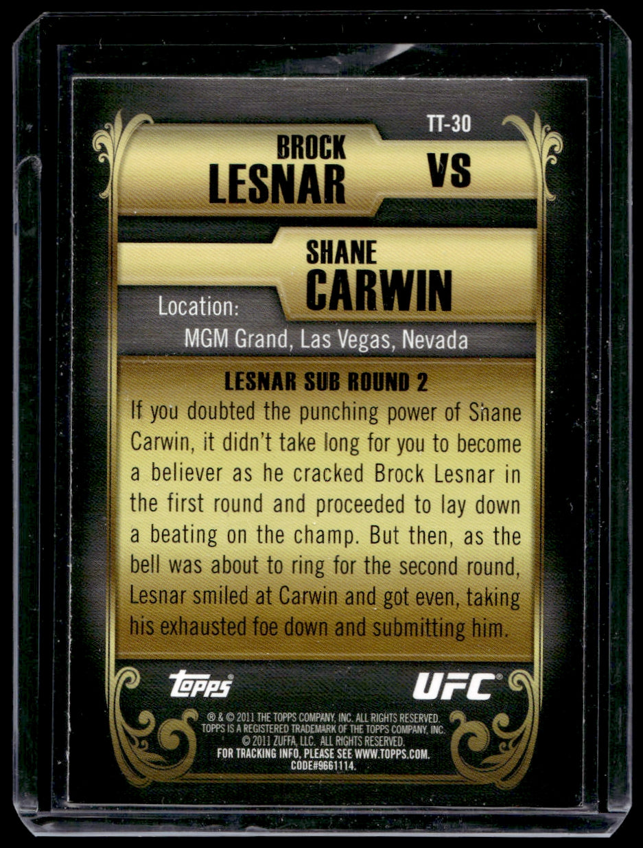 2011 Topps UFC Title Shot Top 10 Title Fights #TT-30 Brock Lesnar    1354