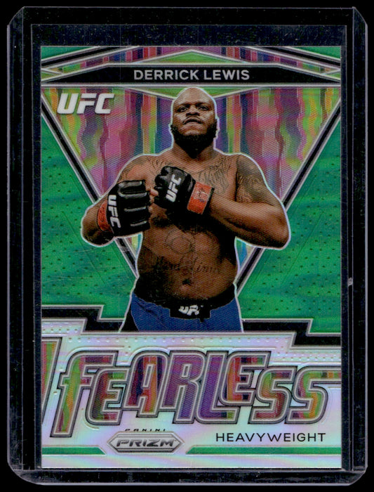 2021 Panini Prizm UFC Fearless Green #15 Derrick Lewis    1354