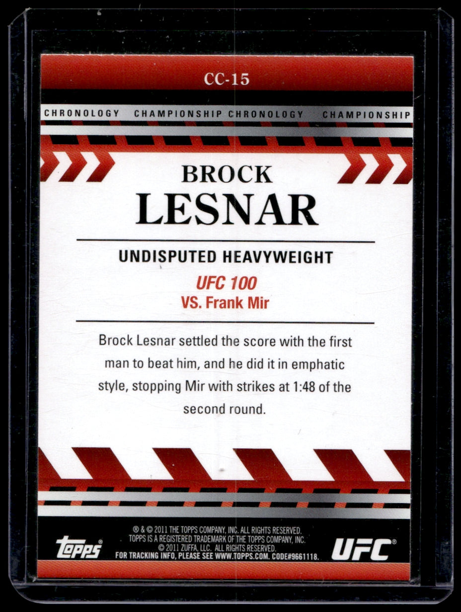 2011 Topps UFC Title Shot Championship Chronology #CC-15 Brock Lesnar    1354
