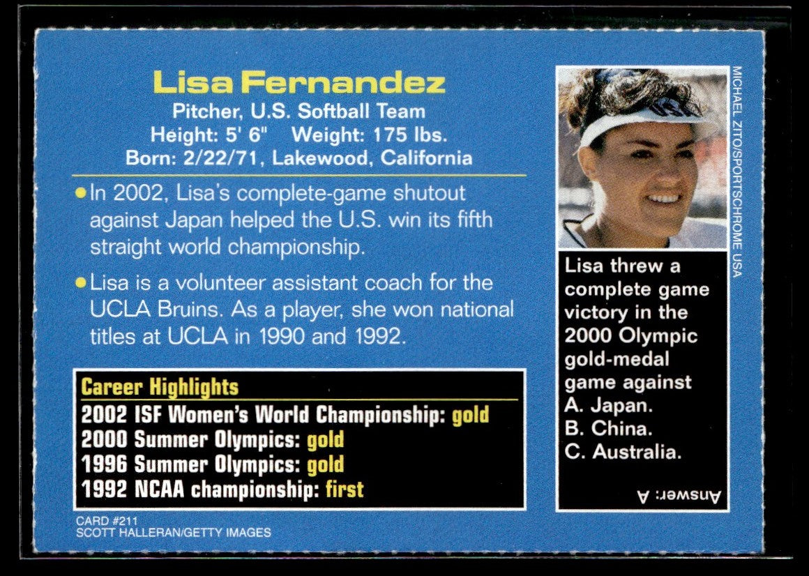 2002 Sports Illustrated for Kids #211 Lisa Fernandez 1351