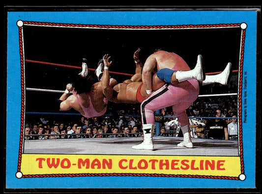 1987 Topps WWF #22 Two-Man Clothesline 1351
