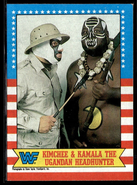 1987 Topps WWF #11 Kimchee & Kamala the Ugandan Headhunter 1351