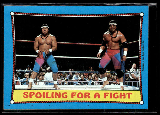 1987 Topps WWF #28 Spoiling for a Fight 1351