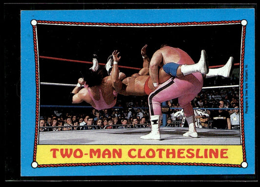 1987 Topps WWF #22 Two-Man Clothesline 1354