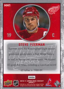 2010  Upper Deck Hockey Heroes Steve Yzerman #HH1 Steve Yzerman Red Wings 4111