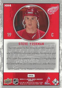 2010  Upper Deck Hockey Heroes Steve Yzerman #HH4 Steve Yzerman Red Wings 4111