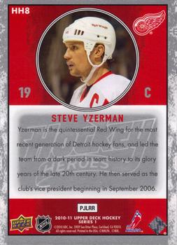2010  Upper Deck Hockey Heroes Steve Yzerman #HH8 Steve Yzerman  Red Wings 4111