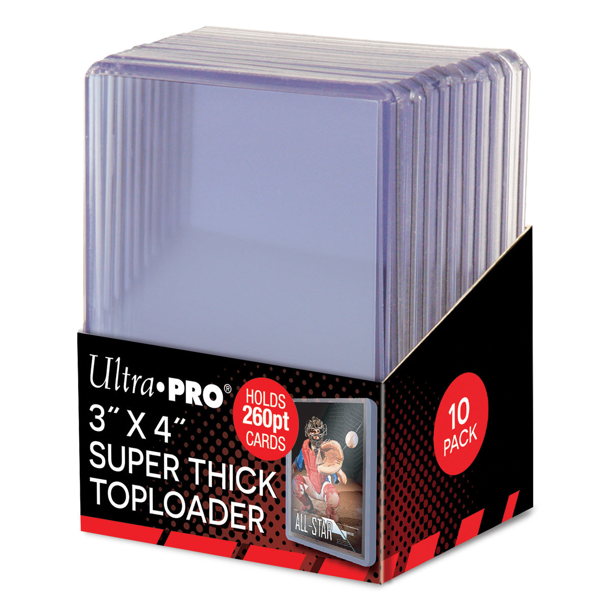 UltraPro Protecteur pour cartes du type topload pour cartes 260pt , paquet de 10